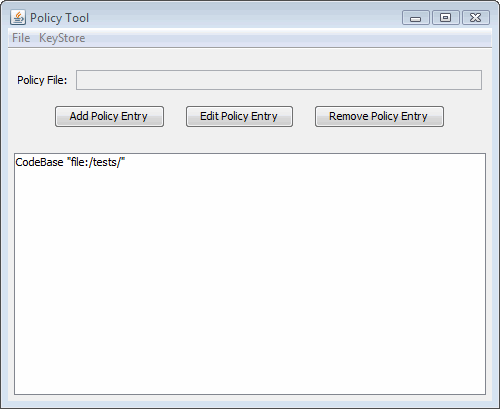Policy Tool window showing one CodeBase