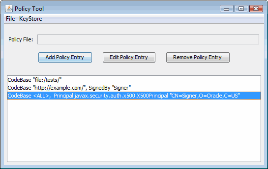Policy Tool window showing three CodeBases
