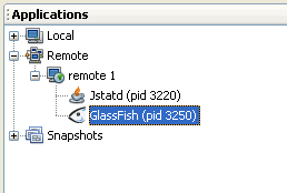 Remote node in Applications window